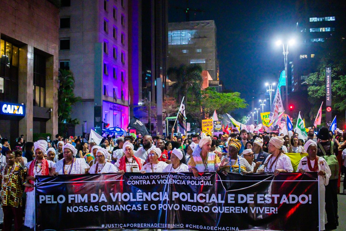 Jornada contra a violência policial: movimento negro pede justiça por Bernadete e fim das chacinas