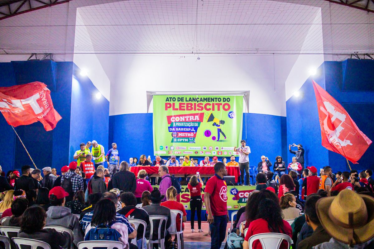 Sindicatos de São Paulo iniciam plebiscito contra a privatização de serviços essenciais à classe trabalhadora