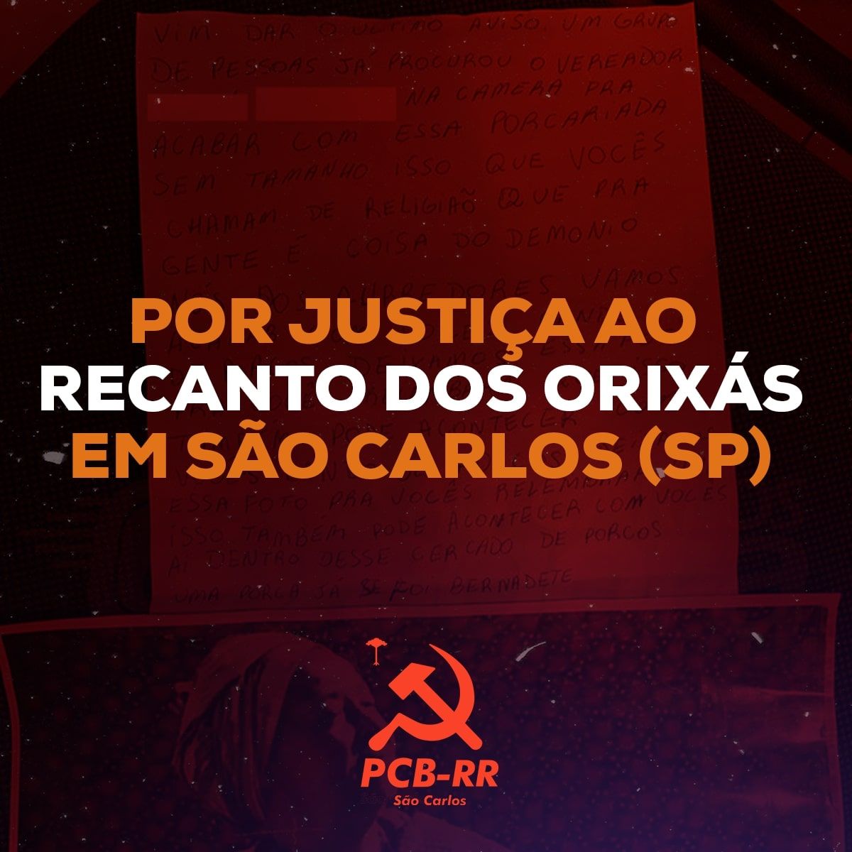 Por justiça ao Recanto dos Orixás em São Carlos!
